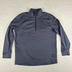 Nike Men's Dark Gray Quarter-Zip Performance Sweater